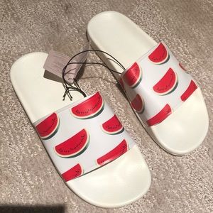 Watermelon print slides / sandals brand new